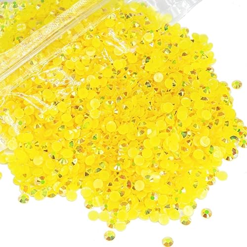 Vista 182 de 3000 diamantes de imitación de resina Peacok AB de 0.197 pulgadas para manualidades, diamantes de imitación de gelatina AB verde oscuro AB a granel