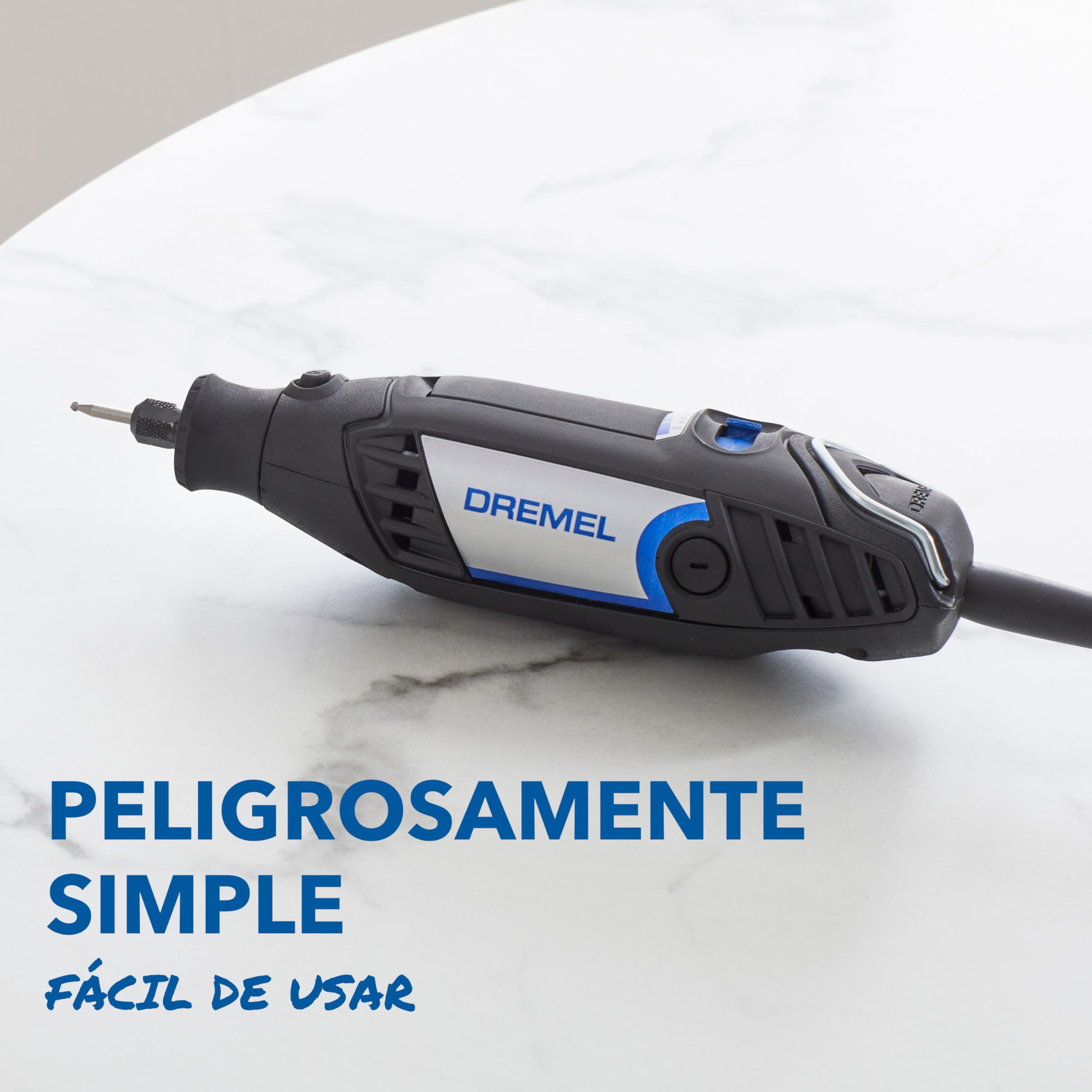 Dremel 3200 Herramienta Rotativa 130W, Multiherramienta con 1 Eje Flexible, 90 accesorios, Velocidad Variable 10.000-35.000 RPM para Cortar, Grabar, Tallar, Lijar, Limpiar, Pulir, Perforar, Afilar