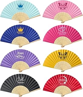 10 Fan Wedding Favor Ideas Perfect for Outdoor Summer Weddings 13 130 Packs Custom Paper Fans with Logo Personalized Hand Fan Bulk Women C...