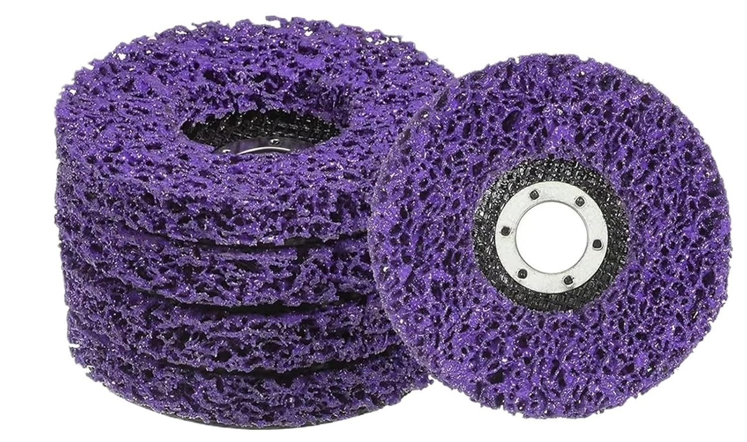 Compatible for 5PCS 125mm Abrasive Clean Strip Disc Nylon Fabric Angle Grinder Sanding Disc(Black)
