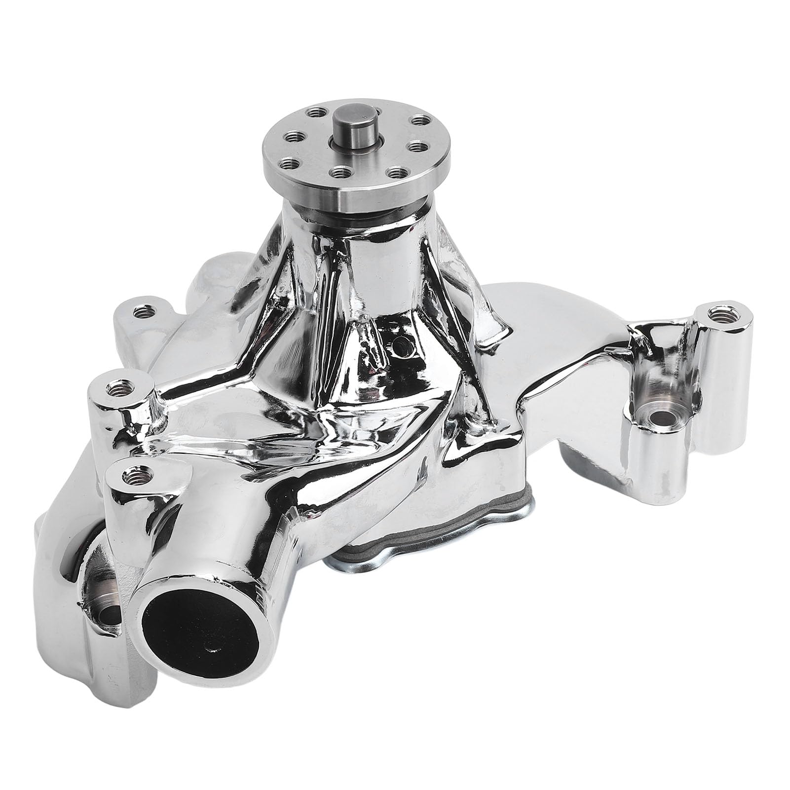 Bomba de Agua Larga de Aleación de Aluminio, Alto Flujo Cromado |Reemplazo de Rodamiento de Rodillos de Bolas de Alta Resistencia para 396 502 V8