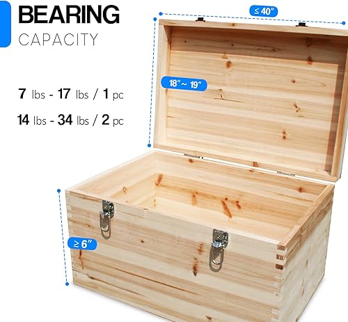 Miniatura 6 de Douper Bisagras de caja de juguetes de cierre suave, la tapa se mantiene abierta con tapa de cierre suave para caja de juguetes y puertas con solapa