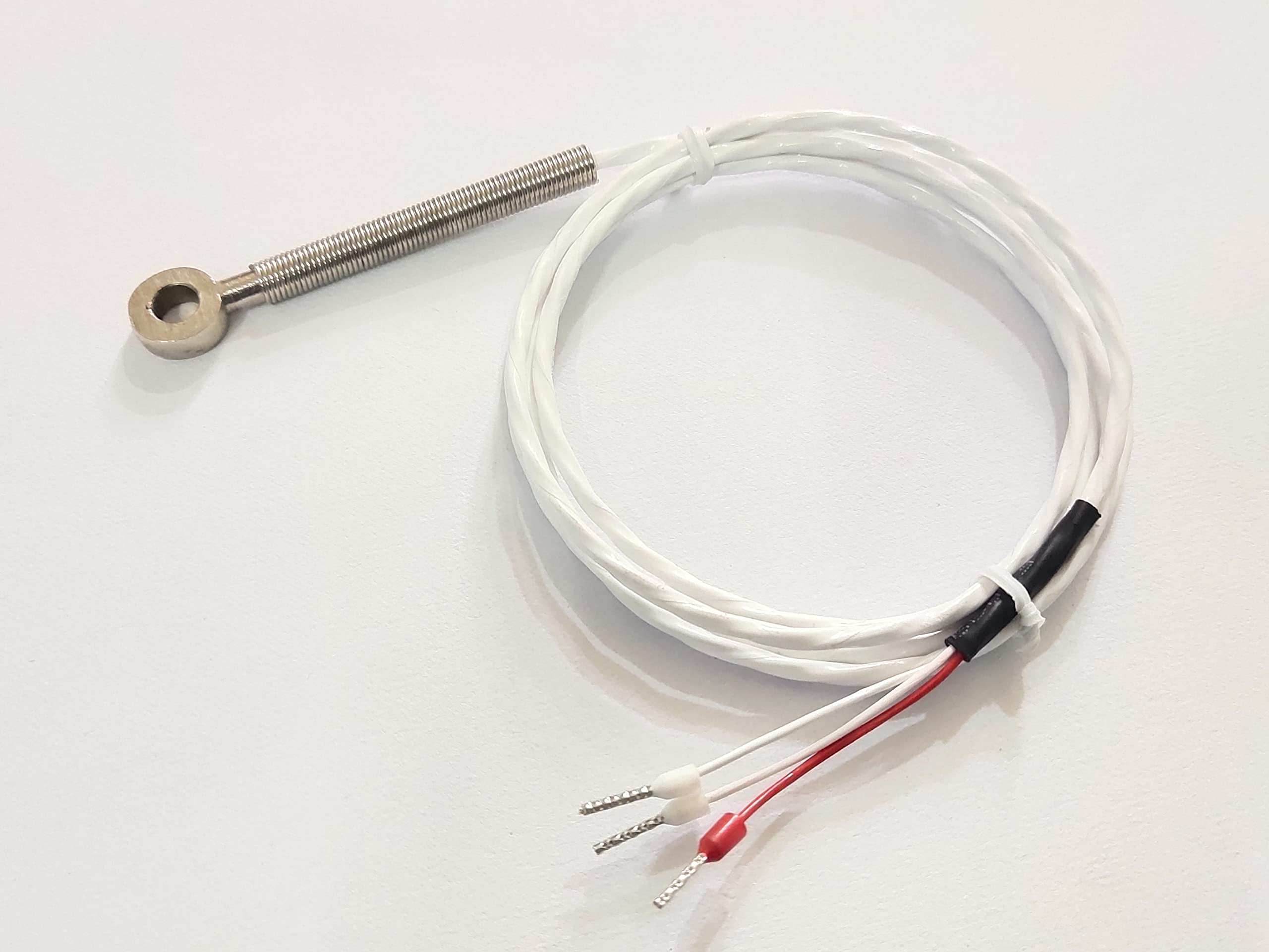 BRAND PREMIUM QUALITY RTD (PT 100) WASHER/RING TYPE TEMPERATURE SENSOR (-50 TO 400 C) WITH TEFLON/TEFLON 3 WIRE (1 MTR)