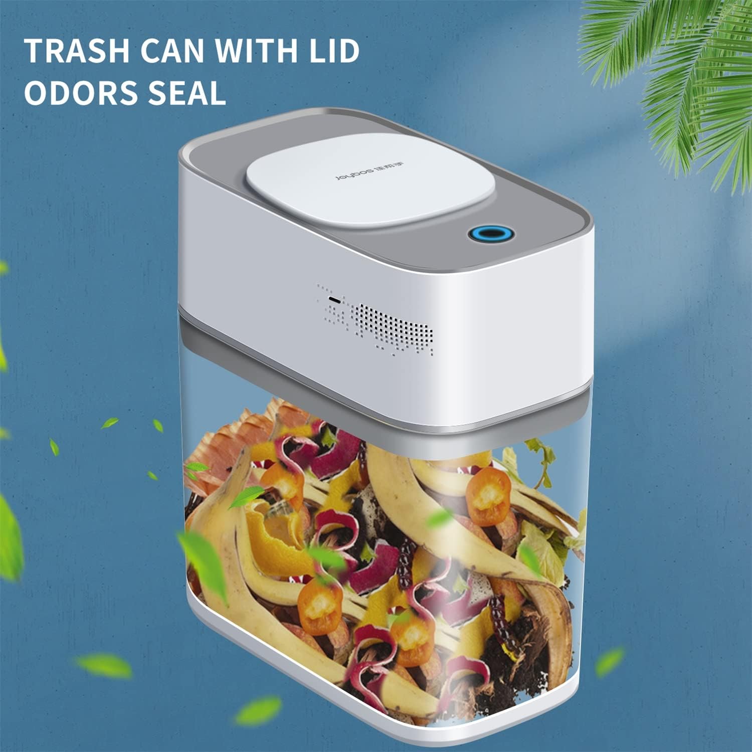 JOYBOS Sensor Bathroom Trash Can with Drawstring Small Trash Bags (75 Count)