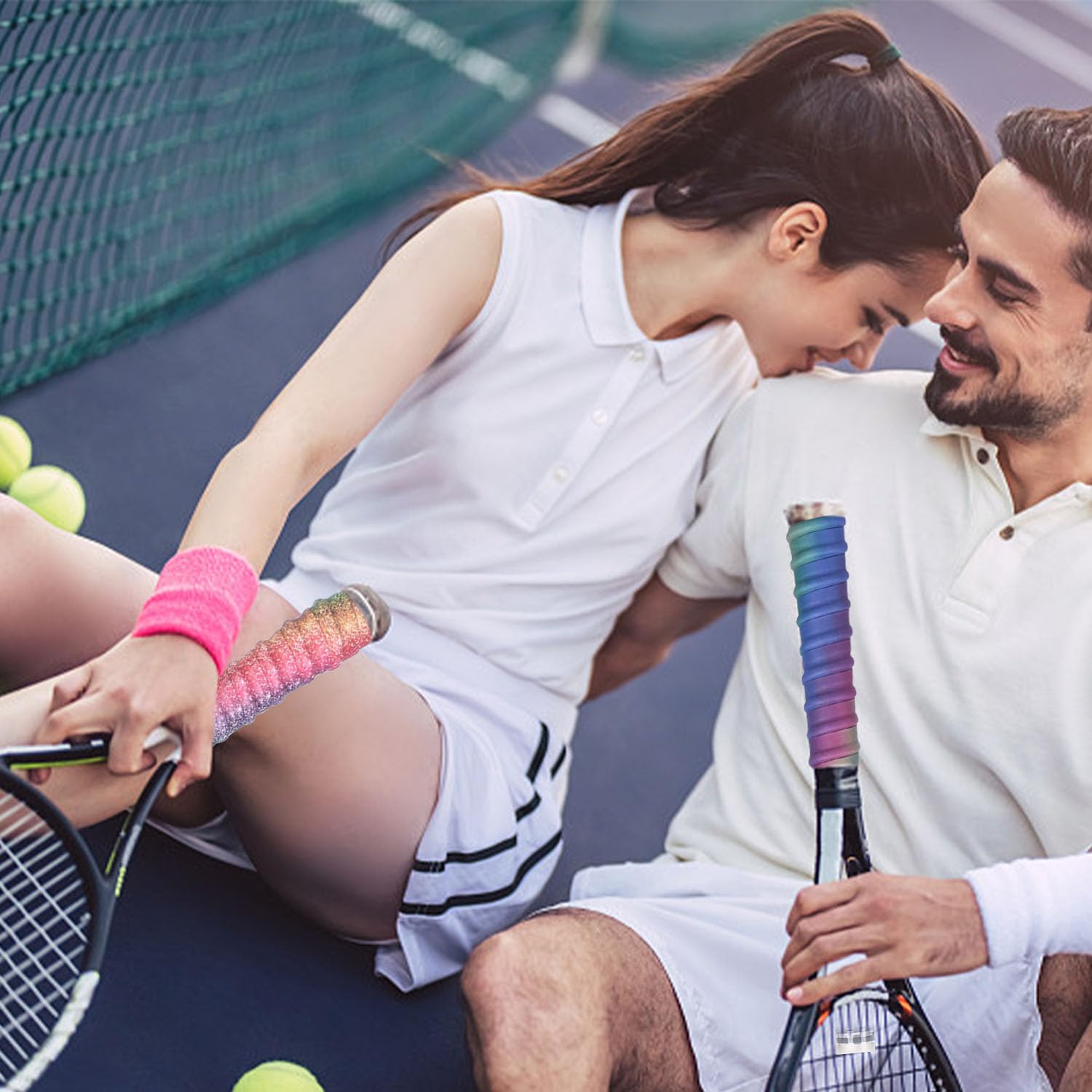 Nastro Grip Per Racchette - 4 Pezzi Colorati - Per Badminton, Tennis, Baseball