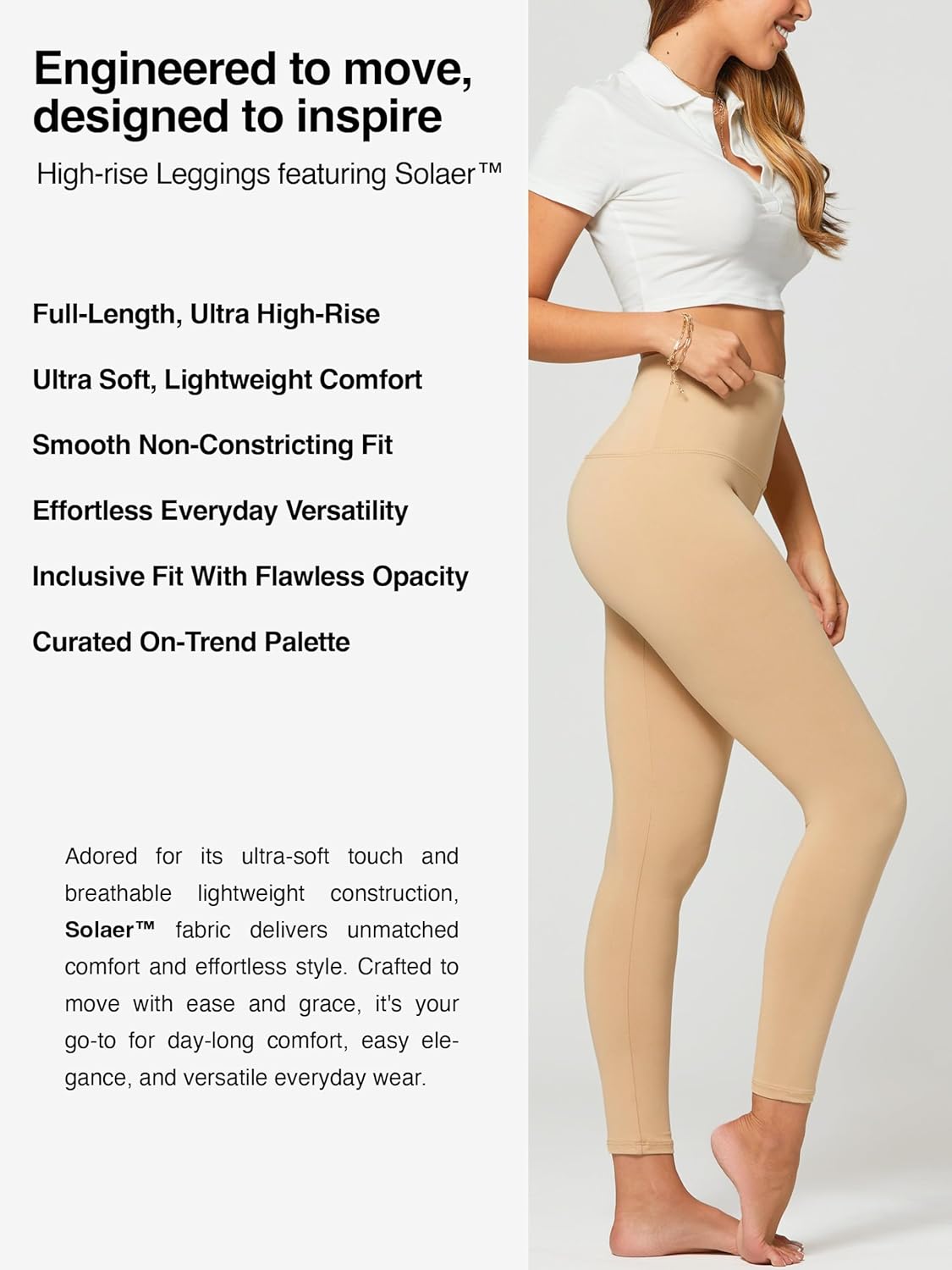 Conceited High Waisted Ultra Soft Leggings for Women - Full Length, Capri Length and Biker Shorts - Available in Plus Size - Image 3