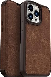OtterBox Strada Case for iPhone 13 Pro, Shockproof, Drop Proof, Premium Leather Protective Folio with Two Card Holders, 3X Tested to Military Standard, Brown