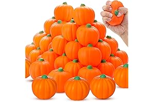 Jenaai Pumpkin Stress Relief Squeeze Balls for Halloween Party Favors