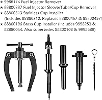 Vista 7 de Compatible with Volvo Mack Truck Injector Nozzle/Cup/Sleeve/Tube Remover & Installer Tool Kit Work on D11 D12 D13 D16 FM12 MP7 MP8 MP10 Engine