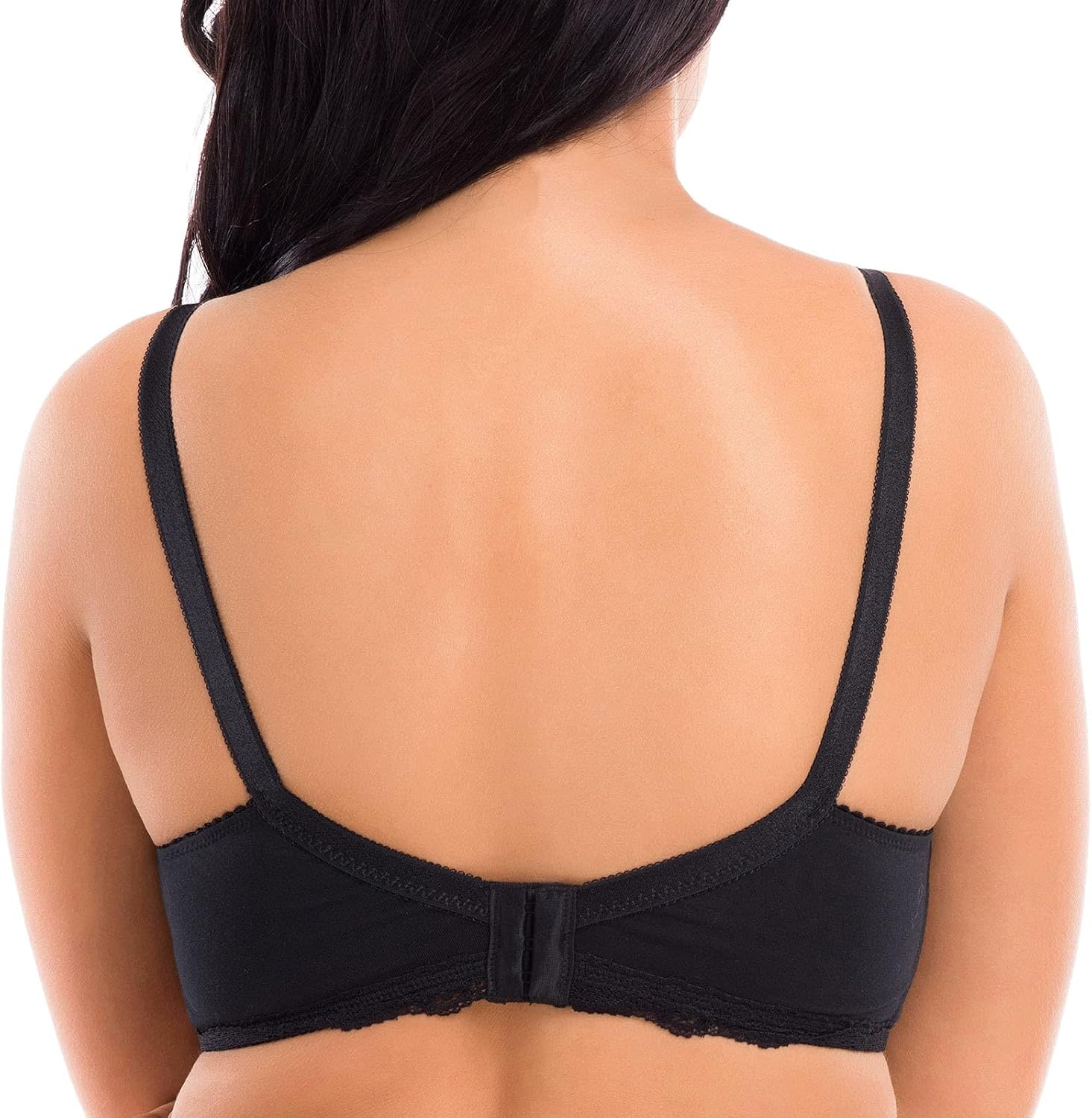 Gratlin Women's Plus Size Cotton Nursing Bra Breastfeeding Maternity Wireless Sleep Bralette Lace
