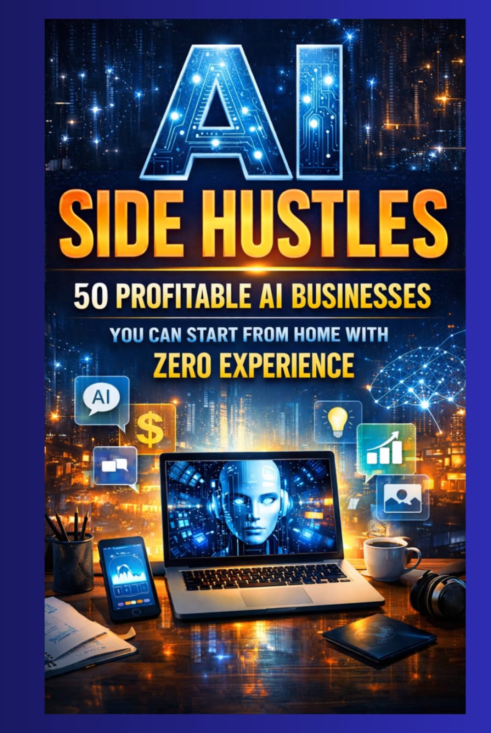AI Side Hustles:: 50 Profitable AI Businesses You Can Start From Home With Zero Experience