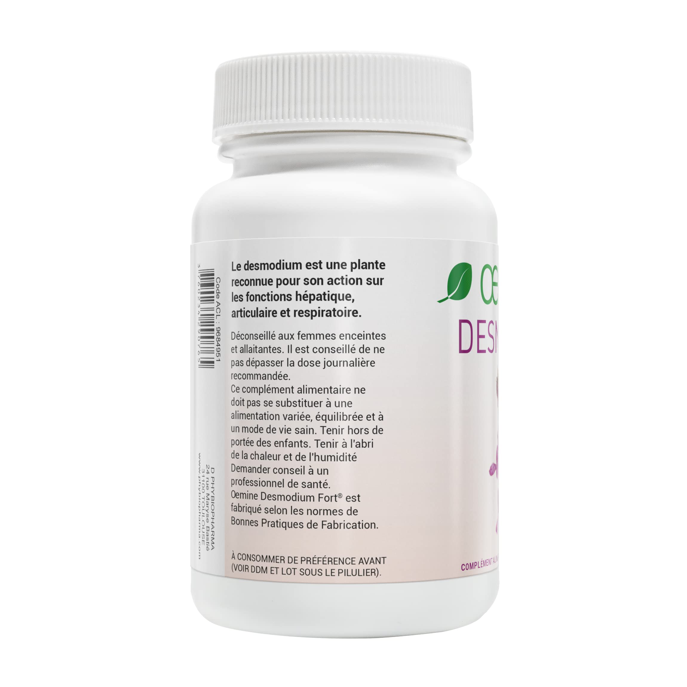 Oemine Desmodium Fort confort du Foie 60 Gélules