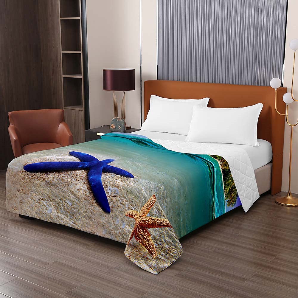 Couvre-lit 3D Réversible Galaxie étoiles - Microfibre Douce été Hiver - Plusieurs Tailles 220x240cm