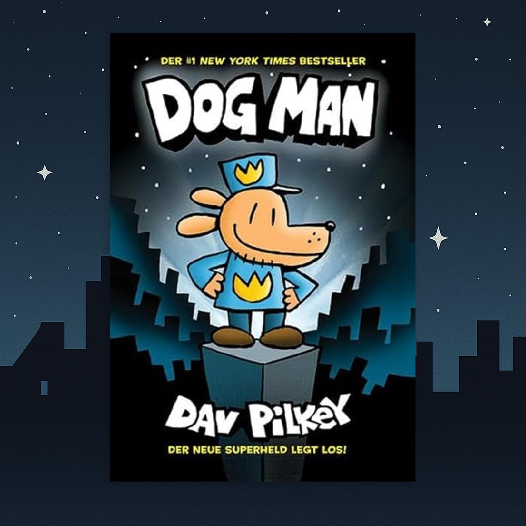 Dog Man Bücher Set Band 1-4 von Dav Pilkey – 4 Comic-Bände für Kinder: Die Abenteuer von Dog Man, Von der Leine gelassen, Zwei Kätzchen, Dog Man & Cat Kid – lustige Kinderbücher mit exkl. Lesezeichen