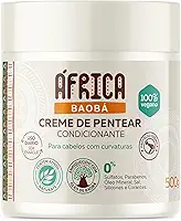 Ápice Creme de Pentear África Baobá | Hidratação, Definição e Proteção Térmica para Cabelos Cacheados, Crespos e Ondulados | 500g