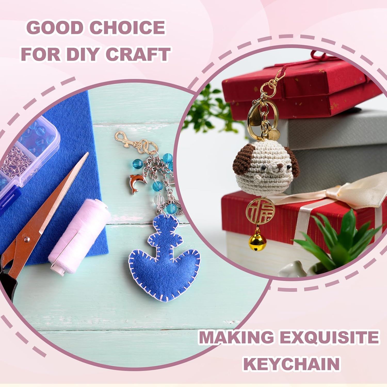 PATIKIL 1.8" Swivel Snap Hooks with Key Rings, 2Pcs Double Opening Metal Lobster Swivel Clasp Clip with O Ring for DIY Crafts Lanyard Making, Silver Tone - Image 6