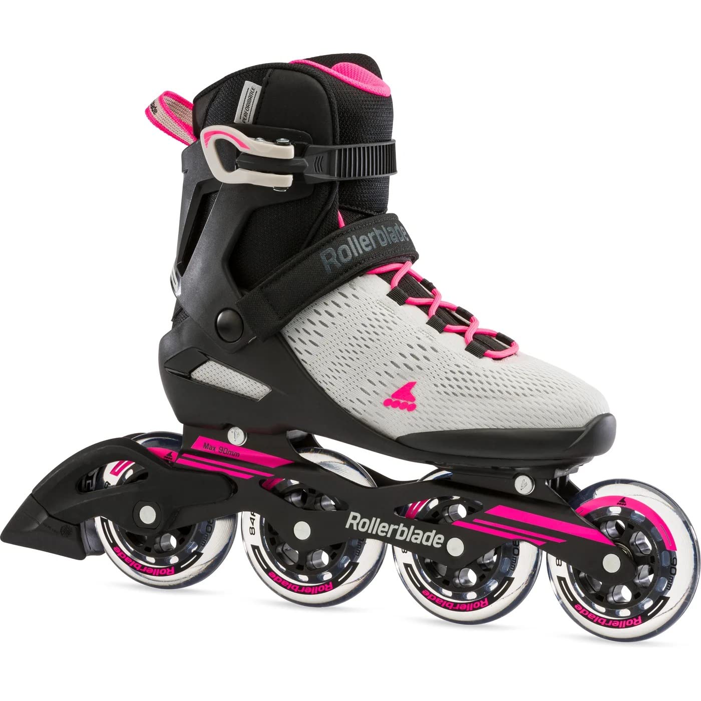Rollerblade Damen Sirio 90 Inline-Skate, Grigio Chiaro/Rosa