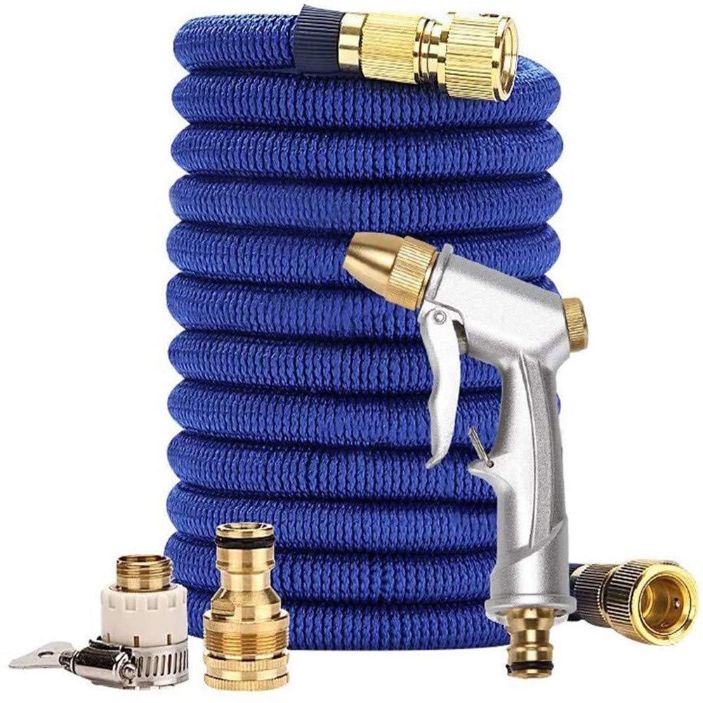 Garden Hose, 100ft/30M Newest Expandable Strongest Magic Hose Pipe with Solid Brass Fittings & 6-pattern Spray Nozzle,The Ultimate No-Kink Flexible Water Hose (22.5 M(75Ft))