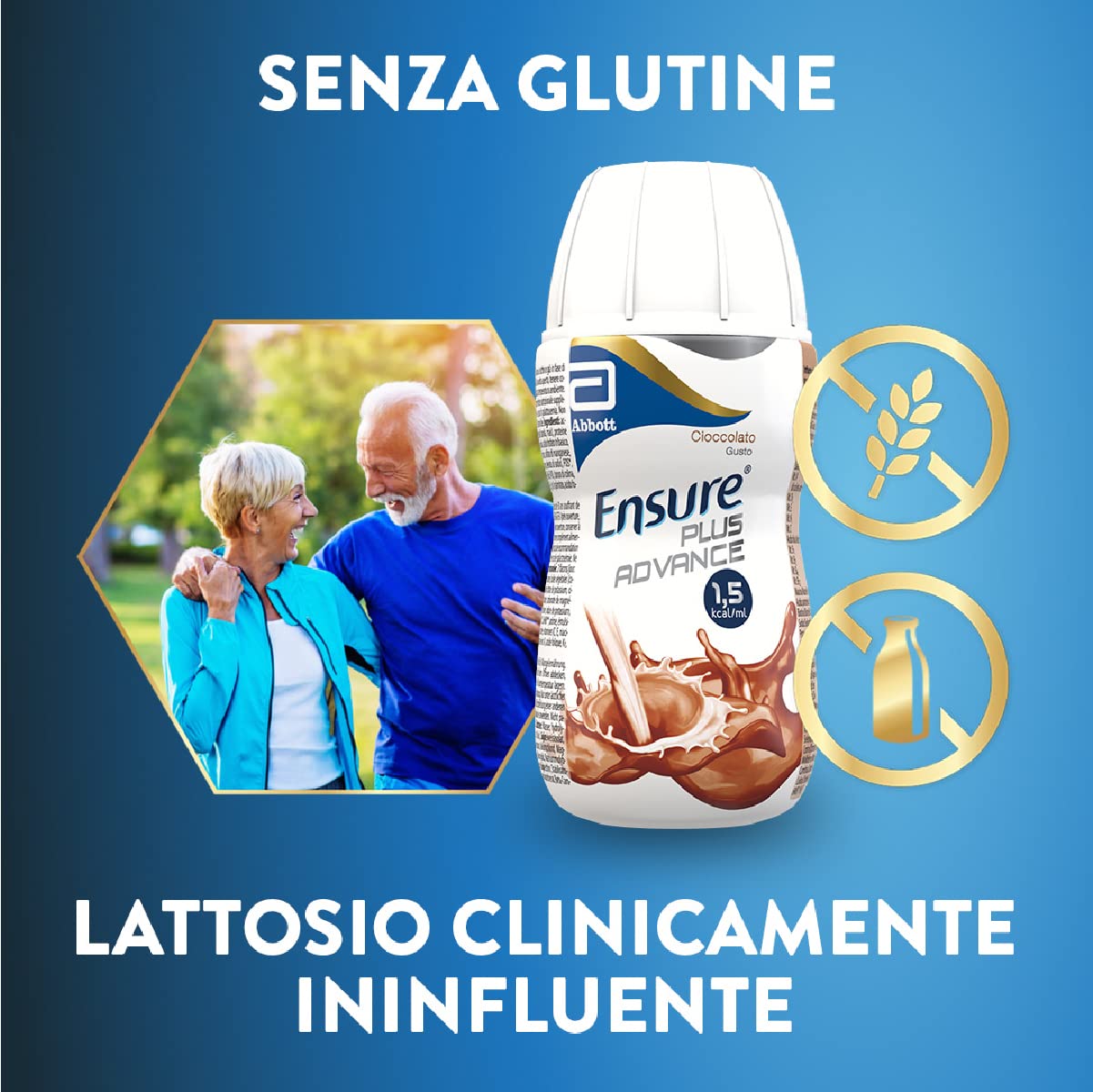 Ensure Plus Advance Supplemento Nutrizionale Ipercalorico ed Iperproteico |Formato bevanda| Alimento a fini medici speciali con Vitamine e Minerali | Multipacco 8x220ml Gusto Cioccolato e Gusto Banana