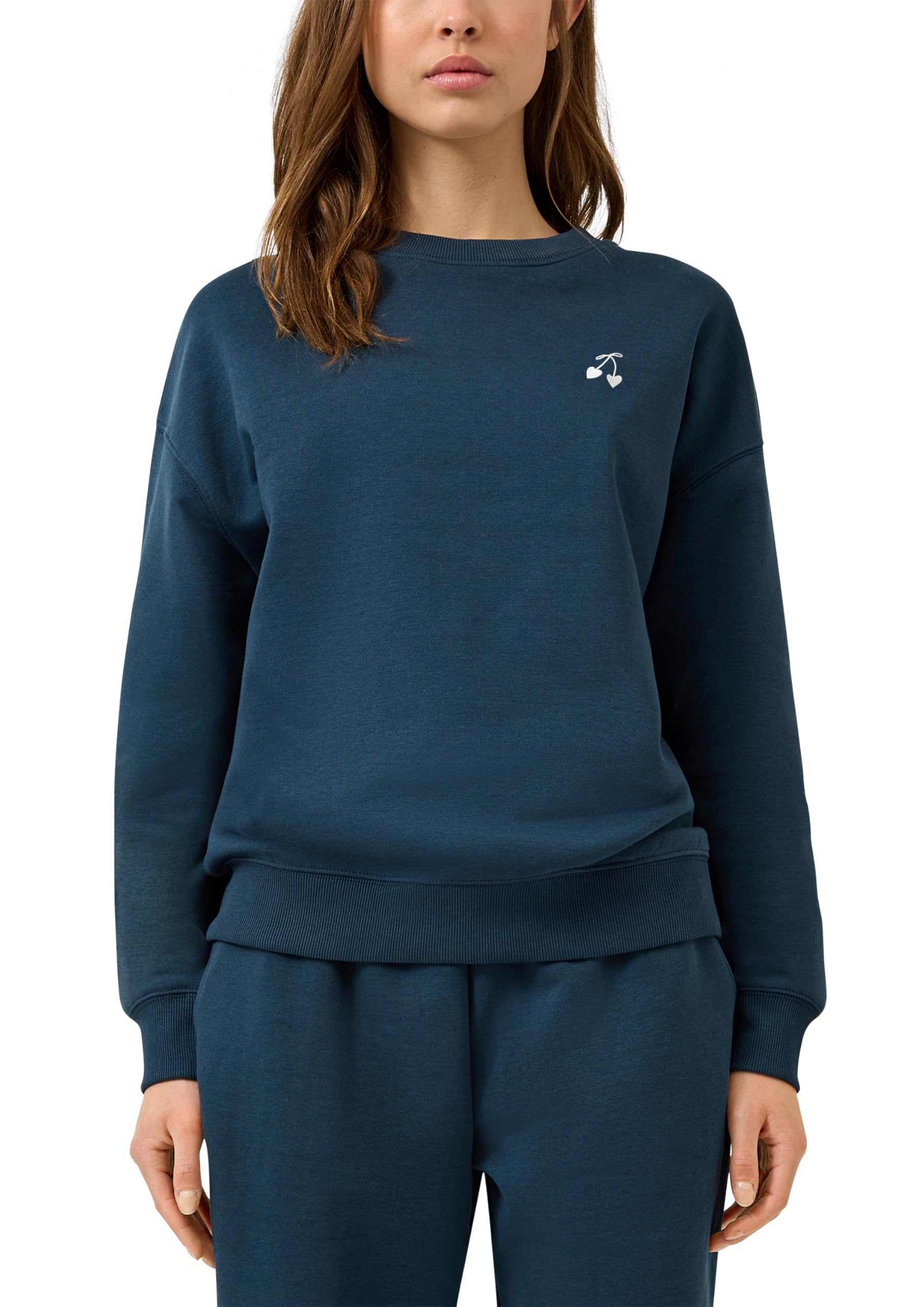 QS Damen Sweatshirt mit Stickerei Sweatshirt