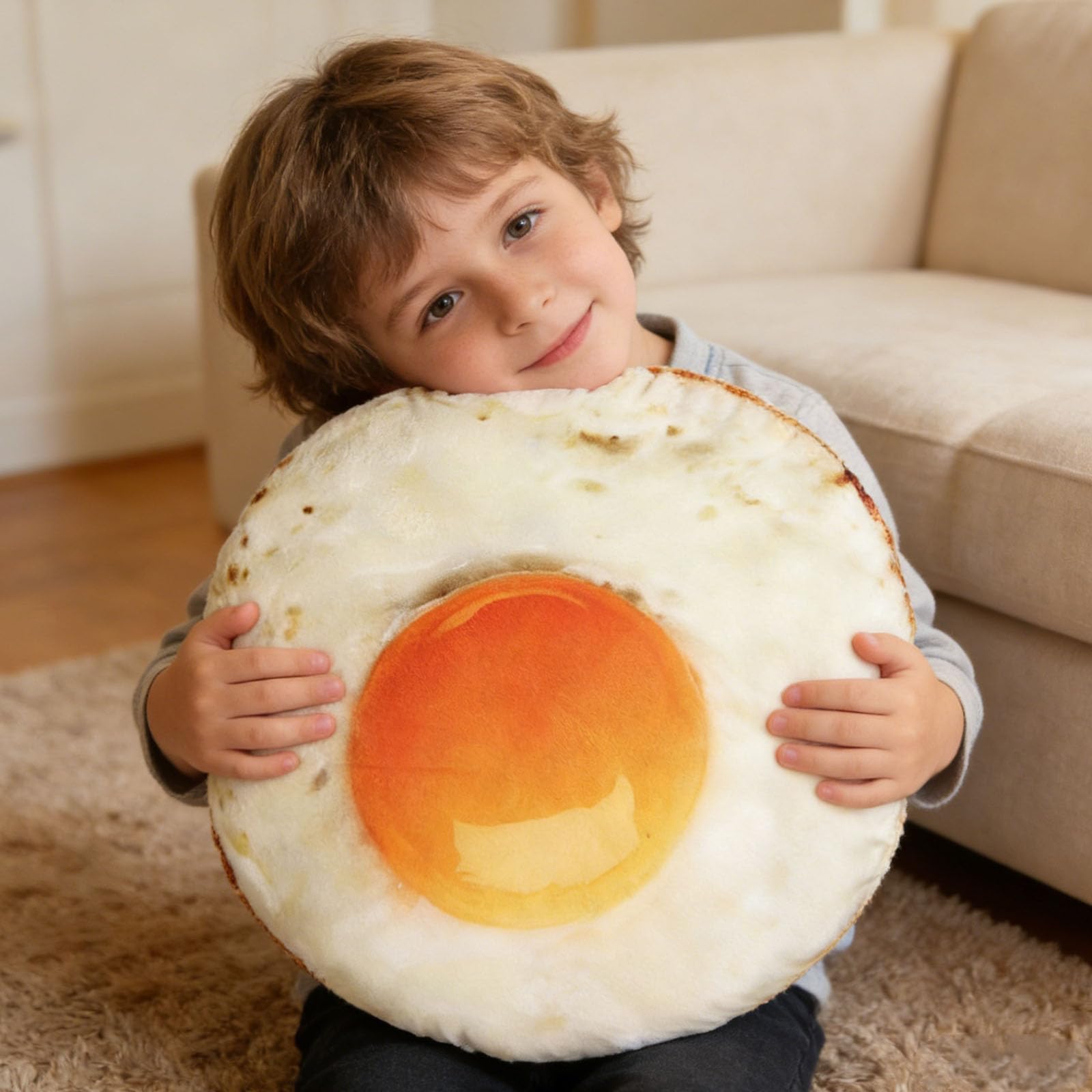 Peluche, Simpatico peluche a forma di uovo, cuscino imbottito realistico con