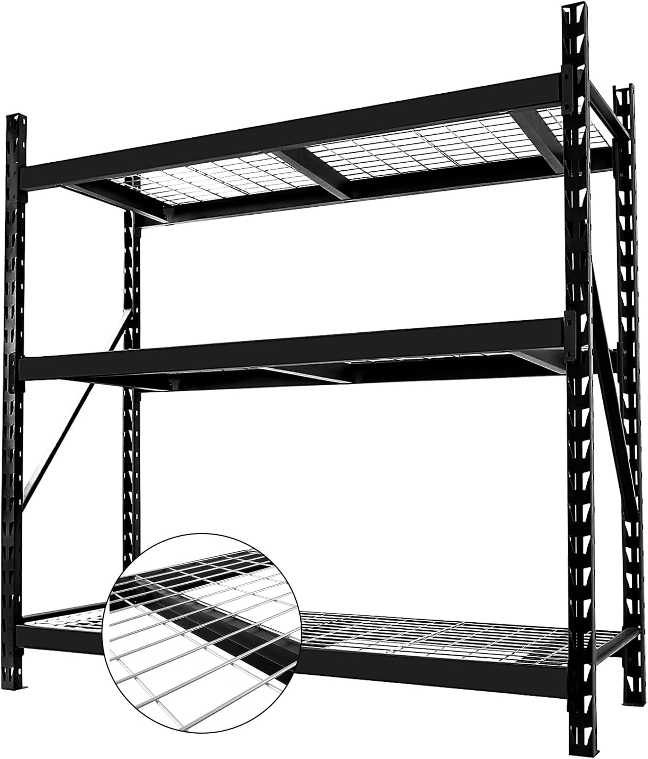 3 Tier Garage Storage Shelves 77 "L x 24 "D x 72 "H, Garage