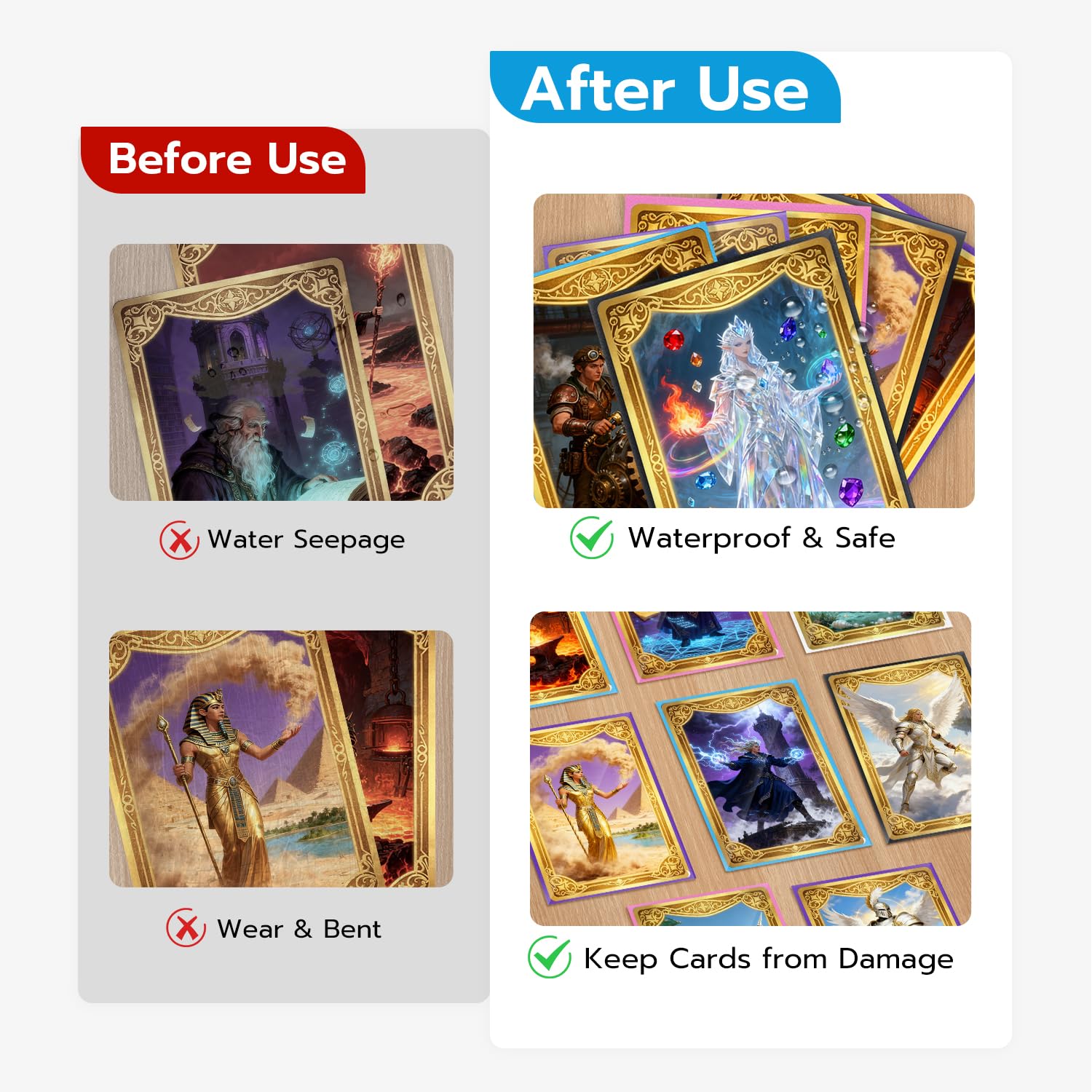 Lot de 500 pochettes mates pour cartes à collectionner, compatibles avec cartes de baseball, cartes de sport, cartes de jeu (rouge) | Matte Card Sleeves for MTG, TCG, deck building, smooth shuffling Lot de 500 pochettes mates pour cartes à collectionner, compatibles avec cartes de baseball, cartes de sport, cartes de jeu (rouge) | Matte Card Sleeves for MTG, TCG, deck building, smooth shuffling