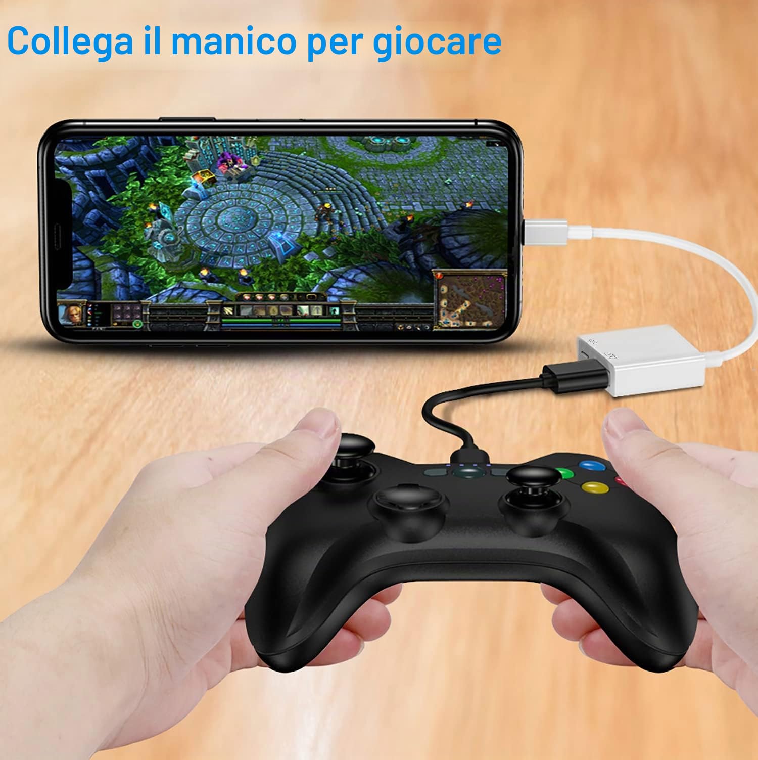 Adattatore da Lightning a USB con porta di ricarica, cavo USB 3.0 OTG certificato MFi per iPhone 14 13 12 11 X XS XR 8 7, da iPad USB Flash Drive, lettore di schede, tastiera, mouse, pianoforte