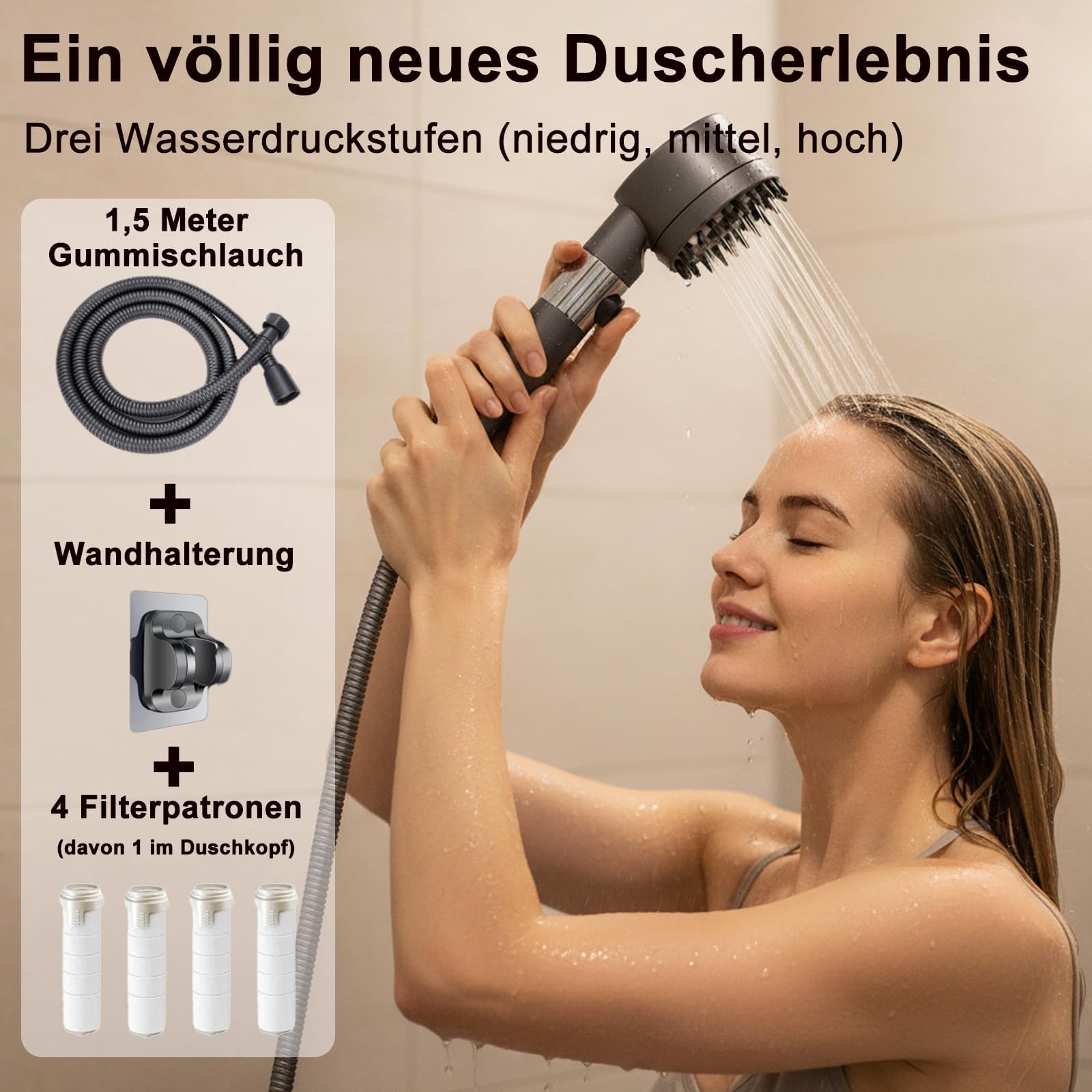 Pulifer|Doccino Per Doccia Pulifer, Doccino Filtrante, Soffione Doccia, Doccinos Filtrante, Capelli Lucenti E Benessere Autentico, Risparmio Idrico Ed Energetico
