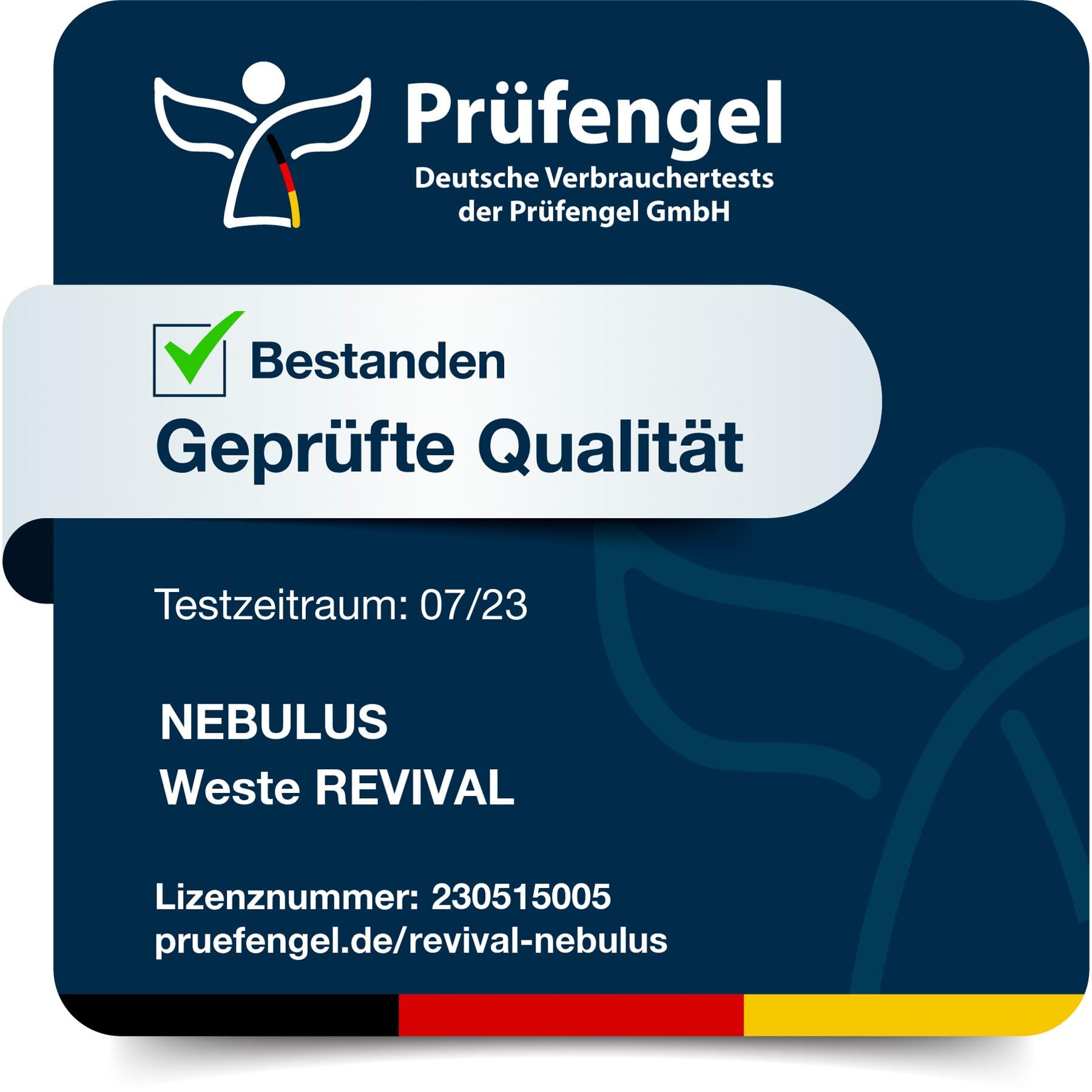 Nebulus Herren Weste REVIVAL, warme Weste, mit langem Full-Zip Reißverschluss