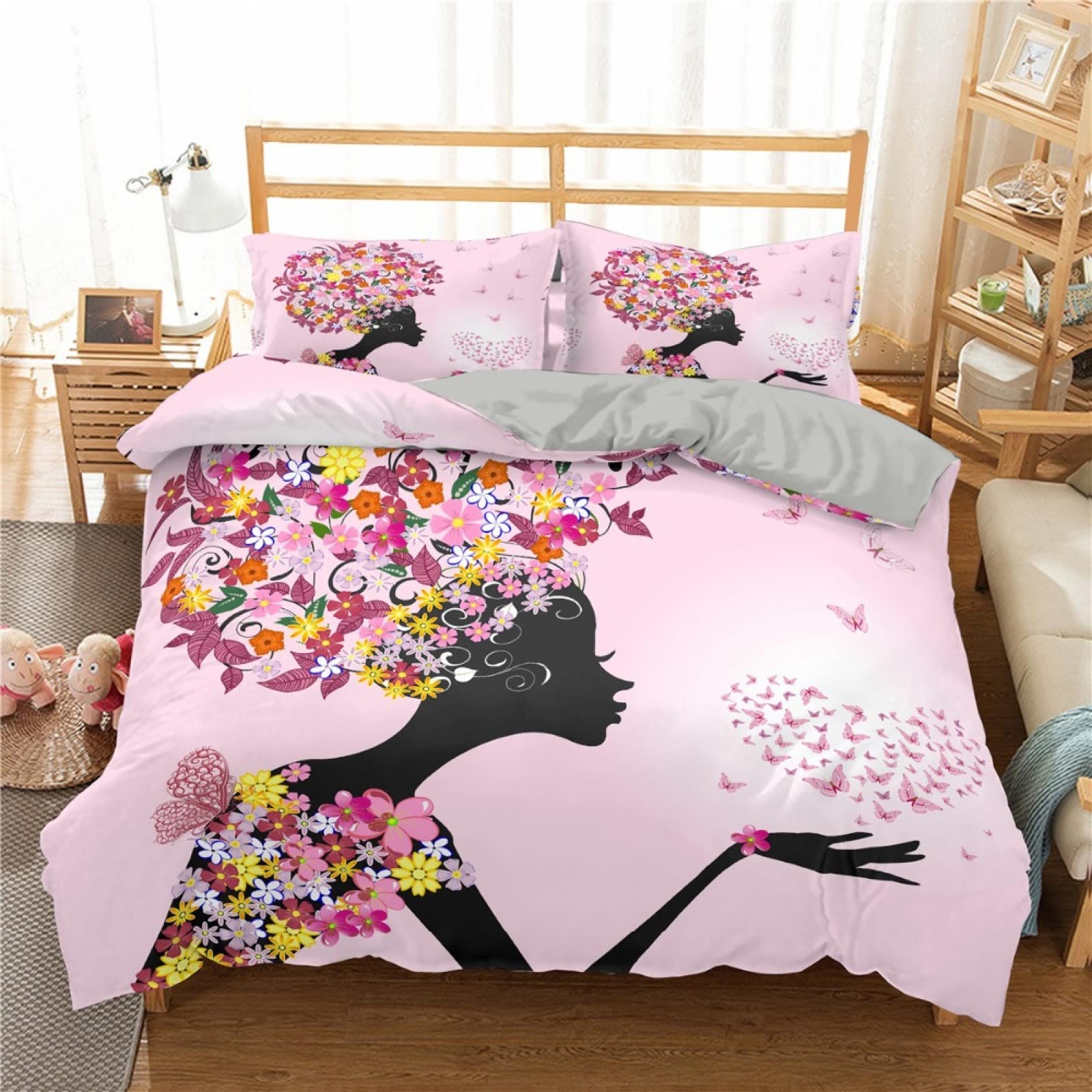 Parure de lit 90x190 Enfant Rose en Microfibre Haute Densité 110g/m² Premium