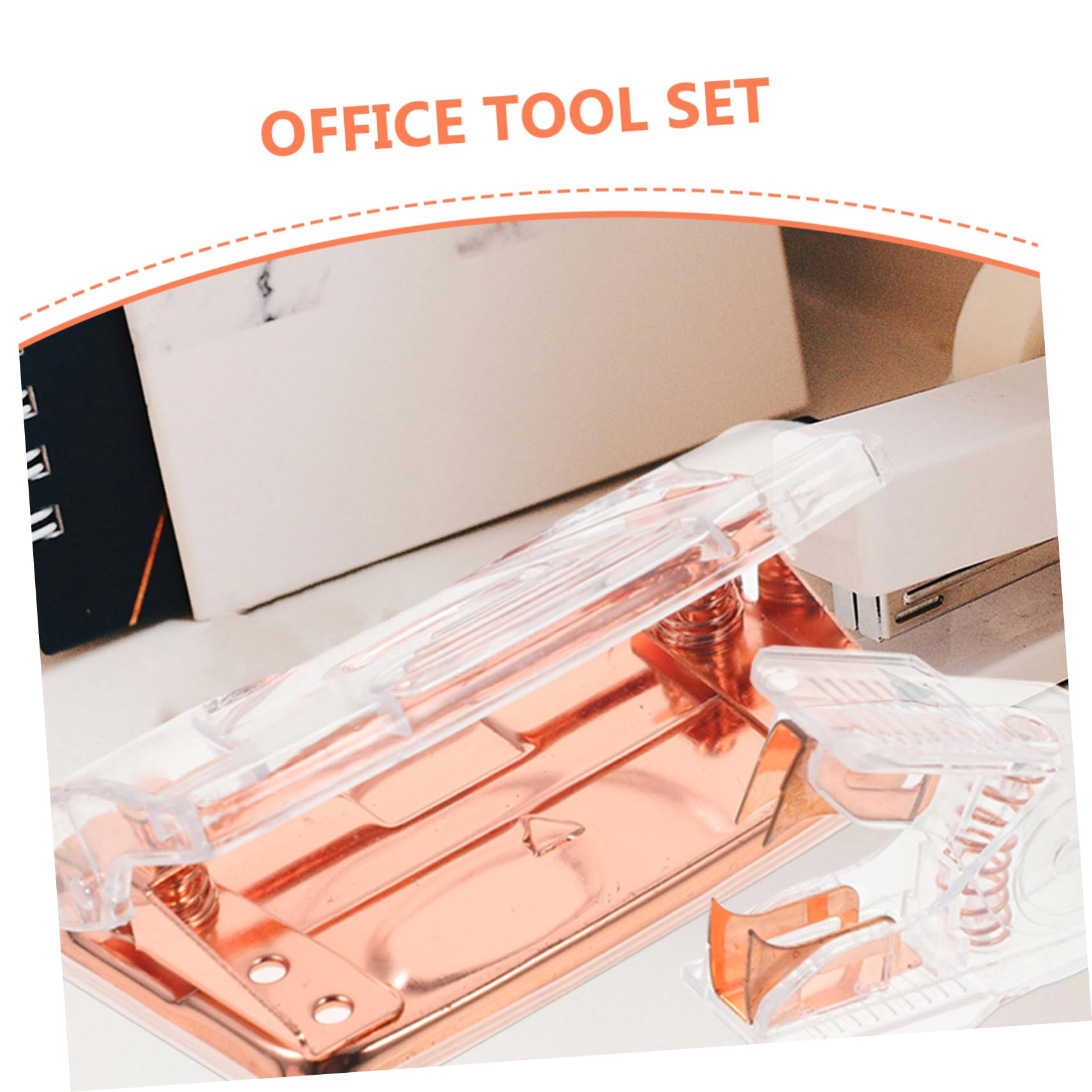 SHINEOFI Set Di 4 Moderni Strumenti Per La Rimozione Dei Punti Metallici Da Ufficio Perforatrice A 2 Fori E Leva Punti Metallici Per Scrivania