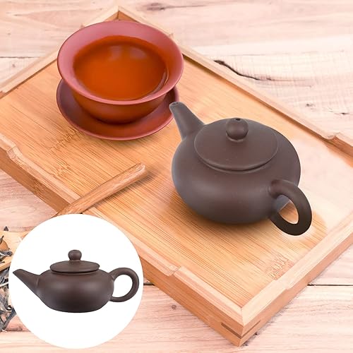 Miniatura 8 de Alipis Zisha - Tetera de cerámica para té de arcilla china para infusión de té Kung Fu tarro de agua retro para té suelto