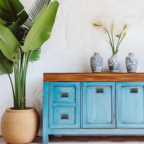 Miniatura 4 de Antrader Armario rectangular de aleación de zinc, con mango elíptico, 3.74 x 2.04 pulgadas, paquete de 4