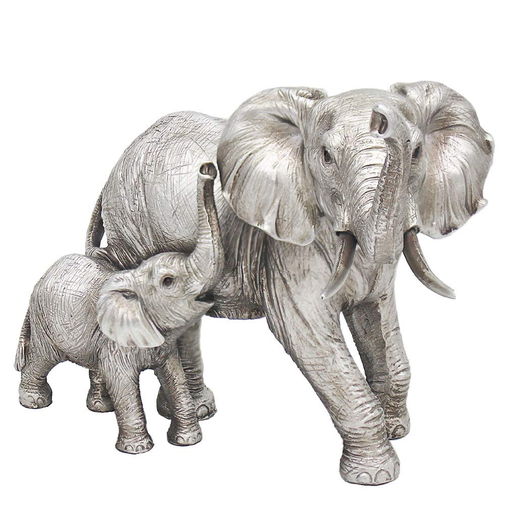 The Leonardo Collection LP47187 Elephant & Calf Design Silver Reflections Accessory