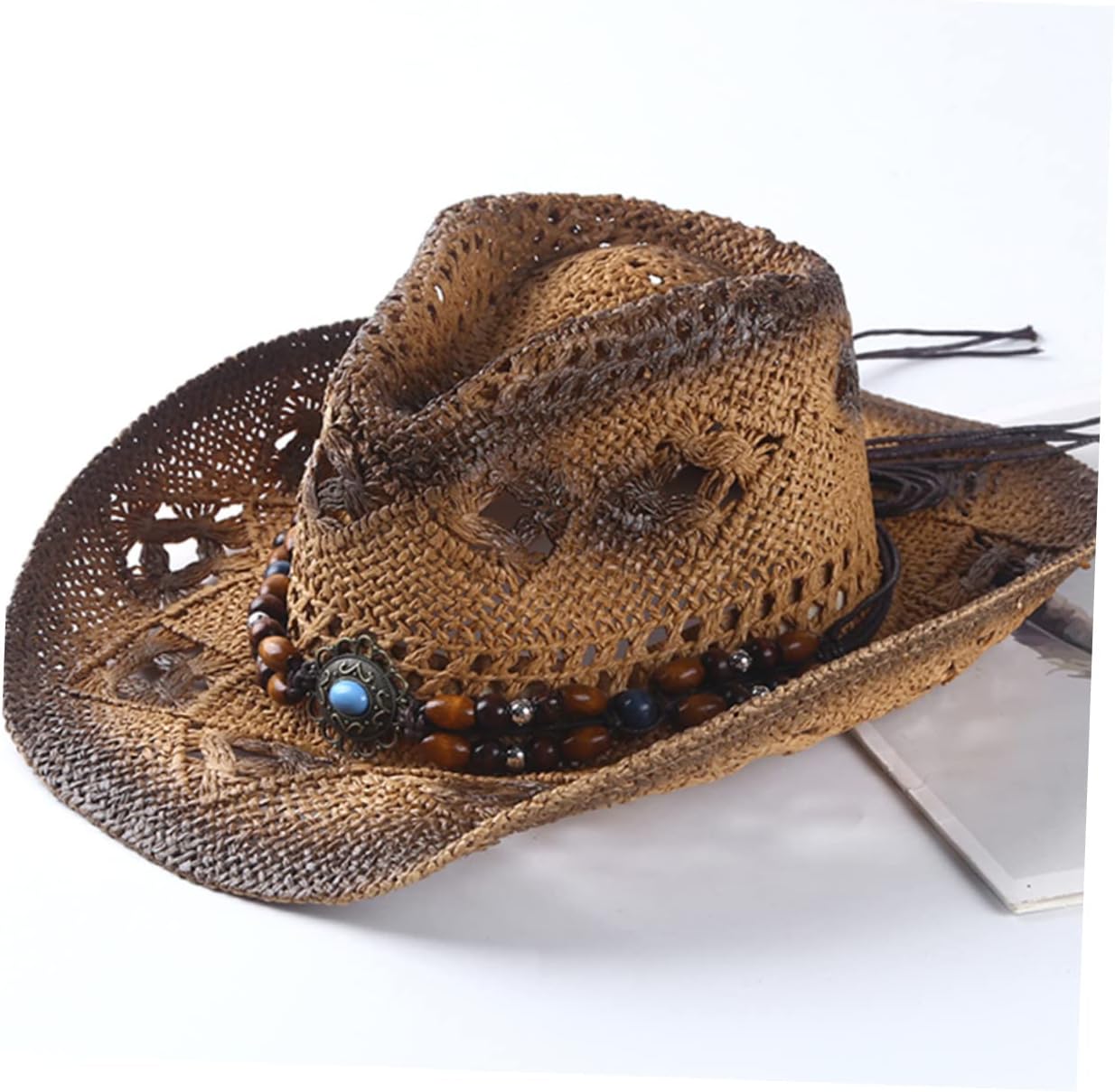 Holibanna Straw Cowboy Hat Dreses American Hat Beach Hat Hawaiian Costume Hawaii Hat Spain Shade