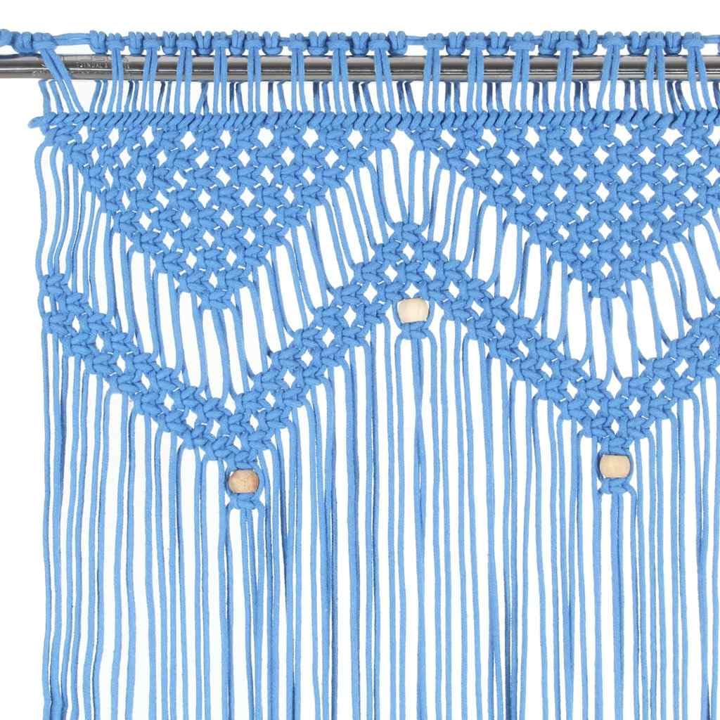 Rideau Macramé Bleu 140 x 240 cm