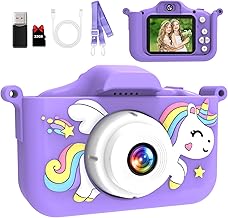 Children's Camera, 1080P HD Digital Camera for Children with 2.0 Inch Screen & 32GB Card, Camera Toy for Boys & Girls, Children 3-12 Years Christmas & Birthday