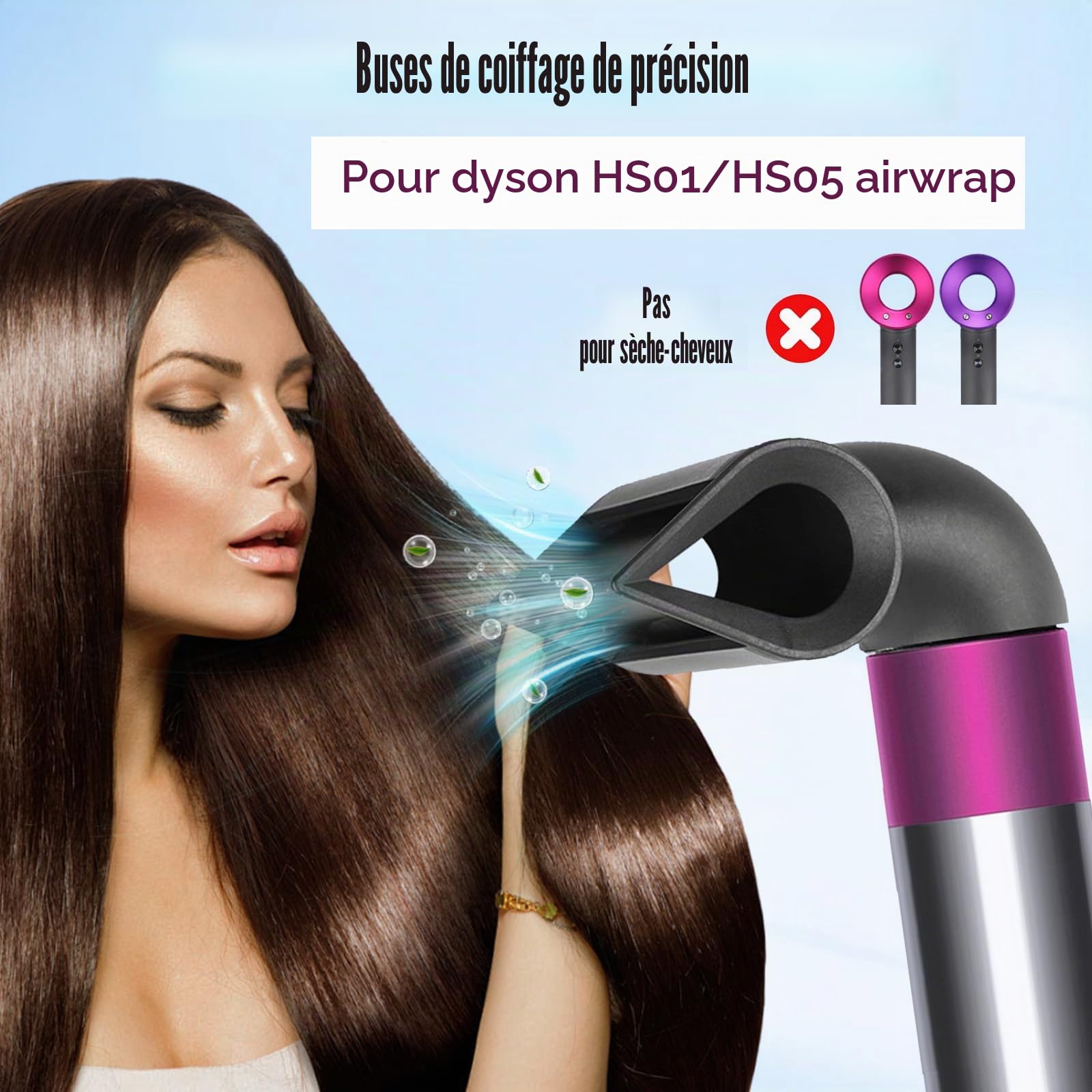 Concentrateur de coiffage de lame pour Dyson Airwrap HS01 HS05 Styler, accessoires de coiffure professionnels pour salon de coiffure pour fer à friser convertissant le sèche-cheveux