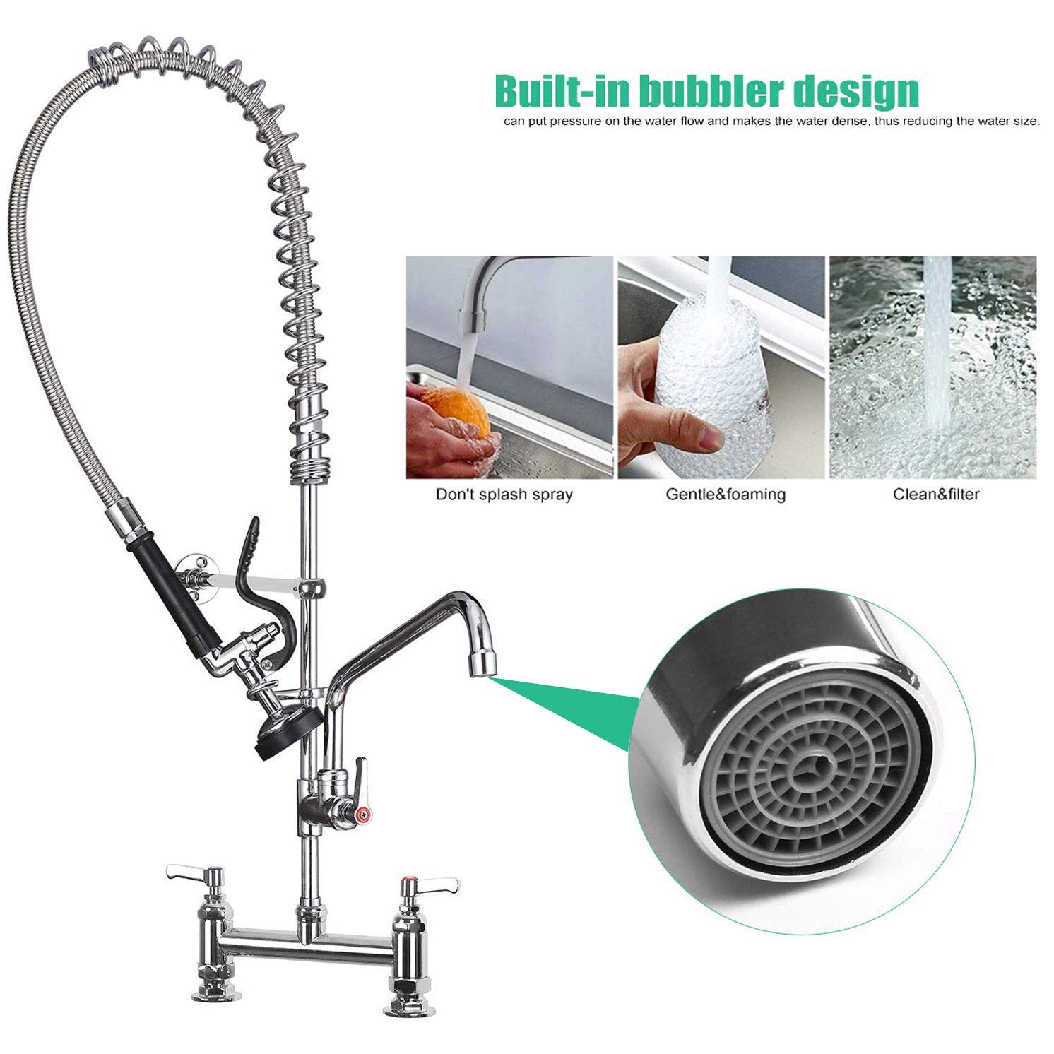 Regency 600FD48 Deck-Mounted Faucet With 4" Centers And 8" Swing Spout