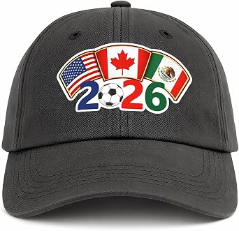 Soccer Sports Hat - Adjustable Size Baseball Cap Football Team Gifts Accessories Decorations for Men Women Running Workouts and Outdoor Activities Casual Daily OutfitsDark Gray