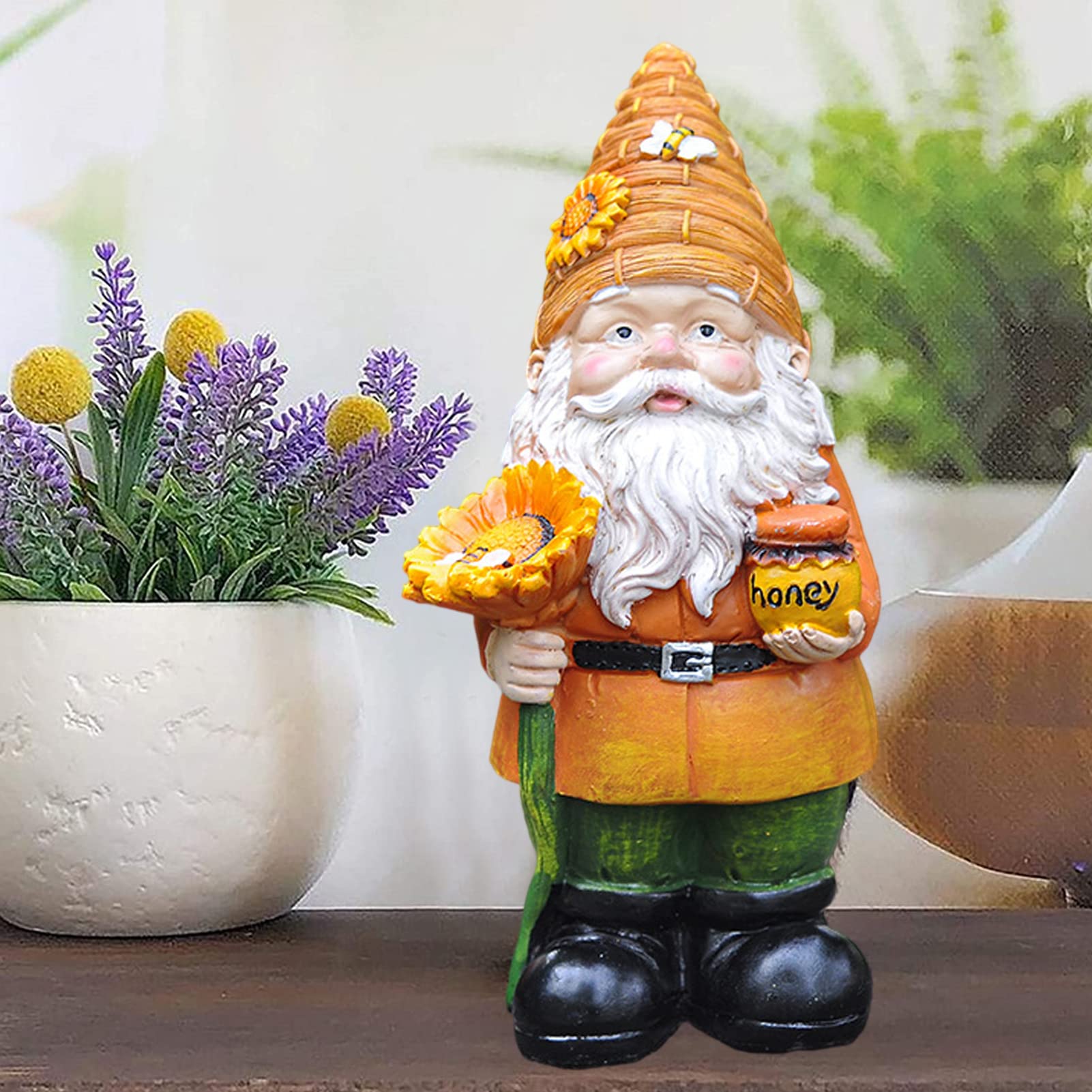 Duokon Ornement Nain Ivre Statue De Nain De Jardin En Résine, Ornement