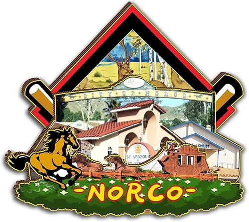 Norco California USA - Imán de madera para nevera, 3D, monumentos de viaje, coleccionables, recuerdos, decoración hecha a mano