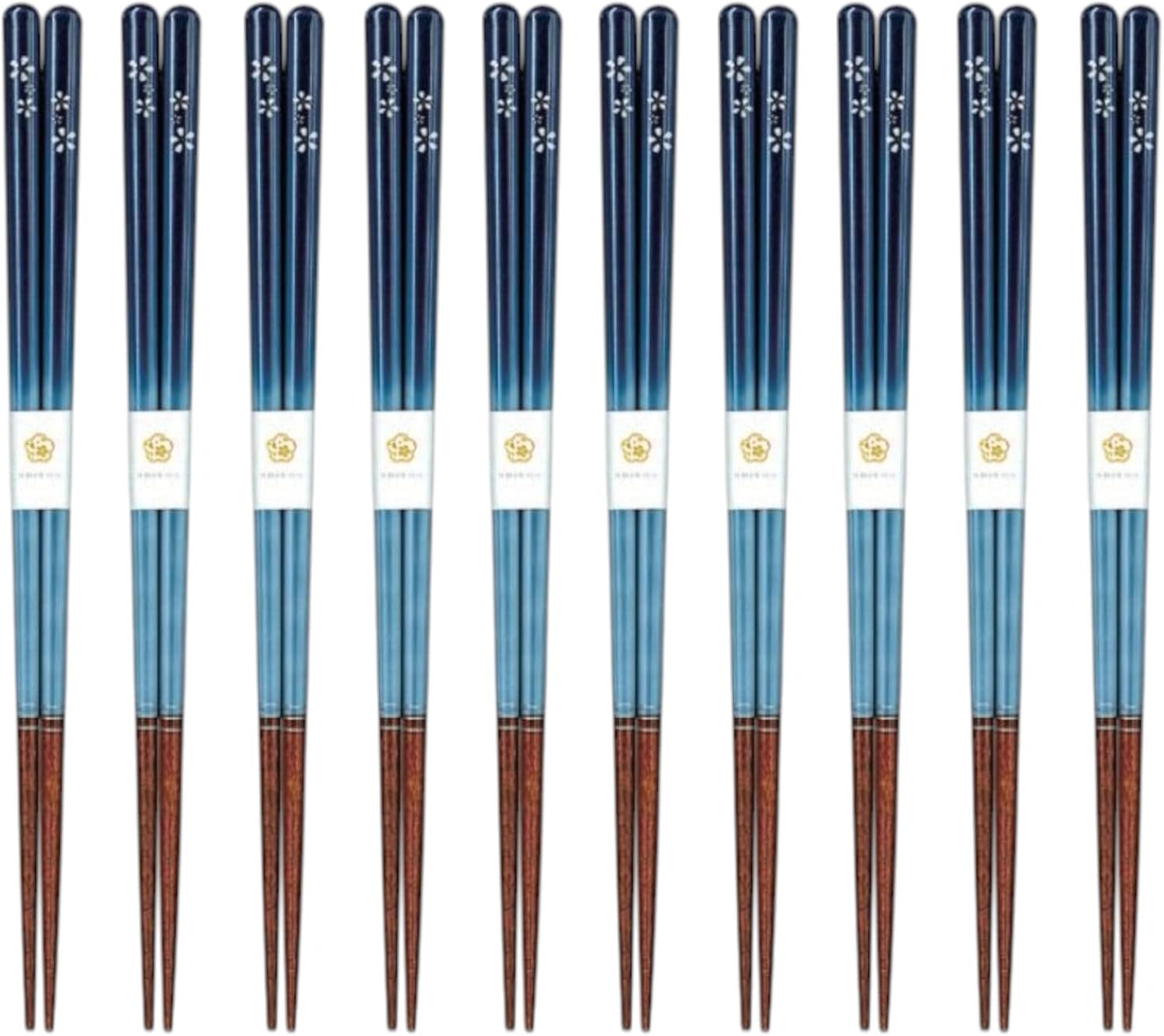 J-kitchens Chopsticks Set of 10 Pairs, Lunch, Picnic, Excursions, Sports Events, Guests, Entertaining, Wooden, Natural Flowers, 9.1 inches (23.0 cm), Dishwasher Safe, Made in Japan