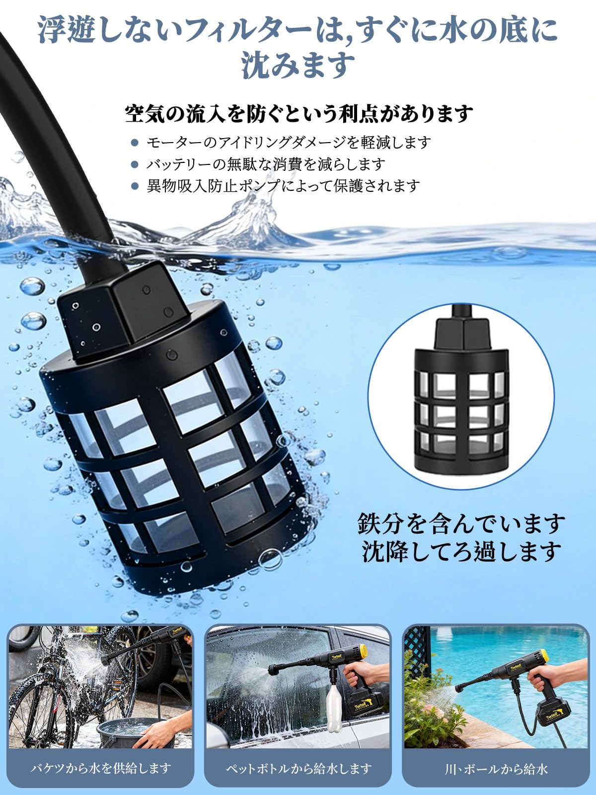 Amazon | 【2026新登場強化版】高圧洗浄機 コードレス 充電式 洗車機