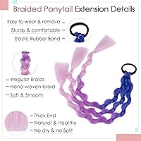 Vista 3 de Benehair Extensión de cola de caballo de burbujas para mujeres negras – Estilo protector largo trenzado Afro Puff – Postizos sintéticos suaves