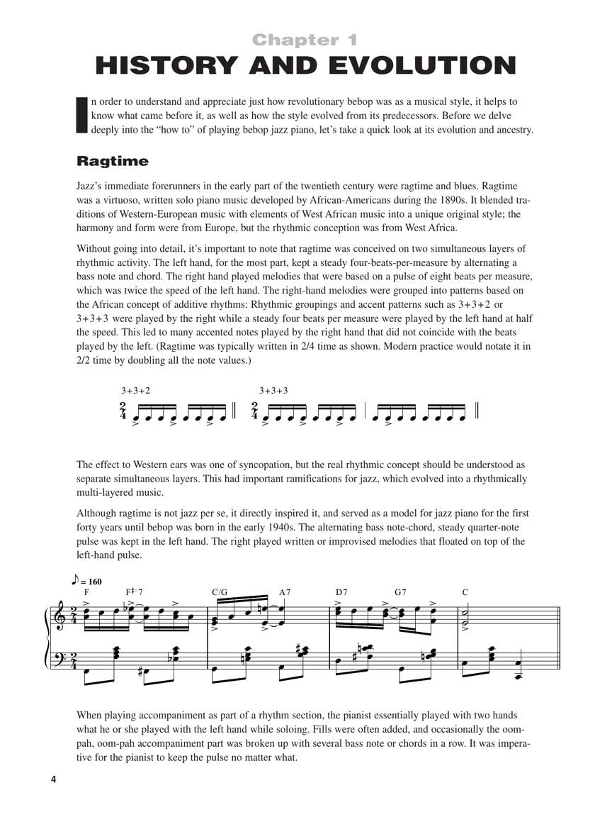 Bebop jazz piano piano +cd: The Complete Guide with Audio