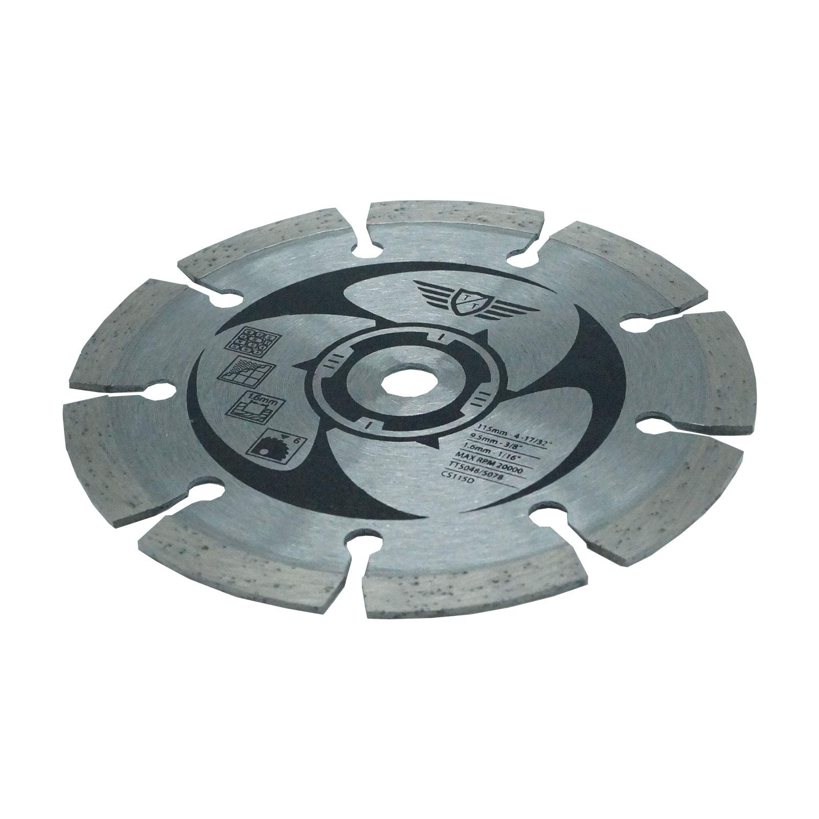 4 x TopsTools CSK115_4 115mm 120mm 24T 44T 60T Hojas de sierra HSS de diamante de 9,5mm de diámetro compatibles con Worx WorxSaw XL Worx WX427 WX429 WX437 WX439 WX531 400W 700W