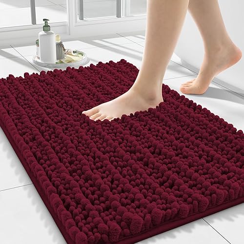 Miniatura 165 de Smiry Alfombras de Baño 24 x 16 pulgadas, Tapetes de Baño de Chenilla Extra Suaves y Absorbentes, Respaldo de Goma Antideslizante, Lavable a Azul