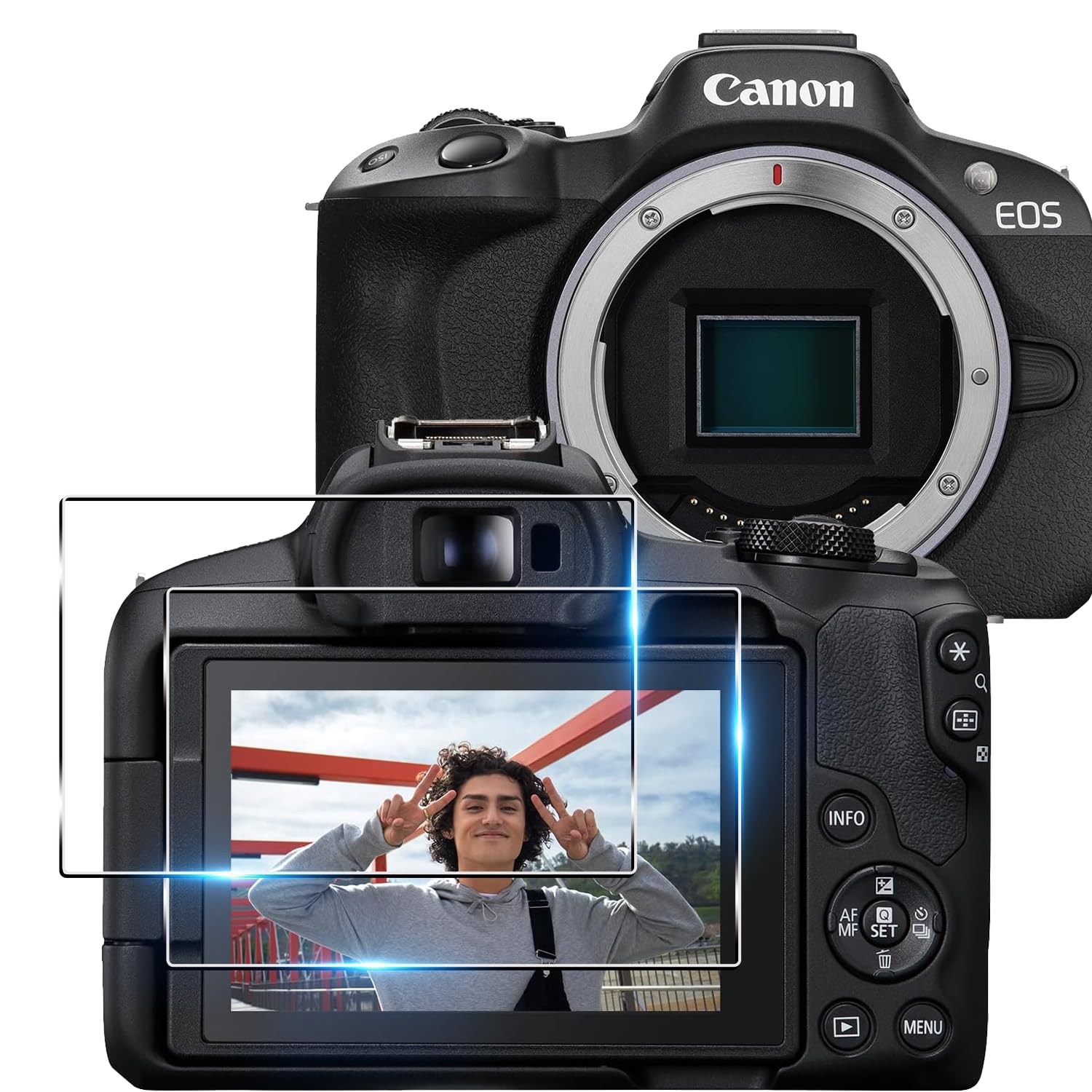 Amazon.co.jp: 対応 Canon EOS R50 液晶保護フィルム【2枚セット 日本 